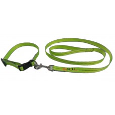 Scoobee Dog Nylon Reflective Collar And Leash Set 0.75 Inch